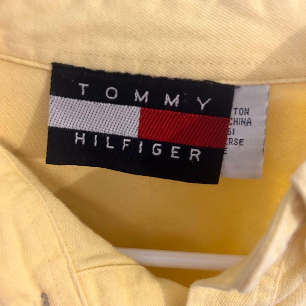 Tommy Hilfiger Cream and Yellow Cotton Shirt